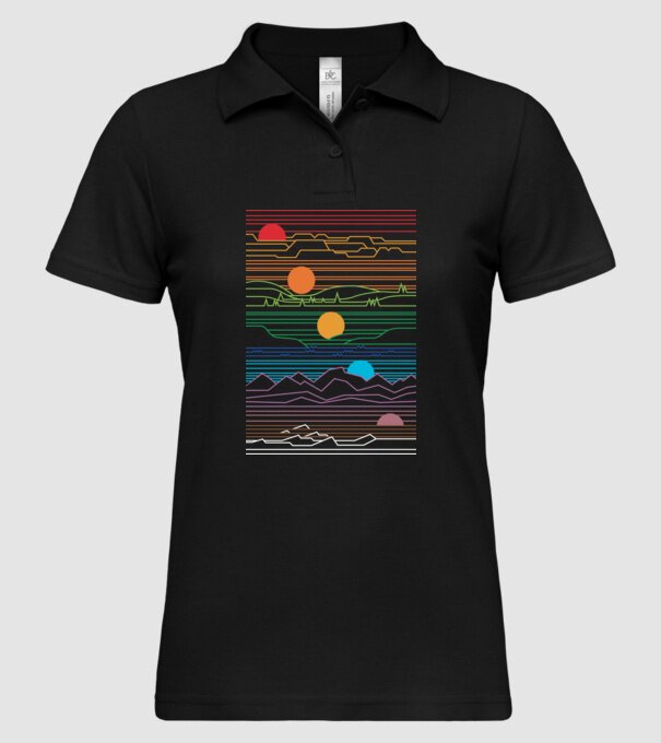 Linii Natură model negru pe tricou