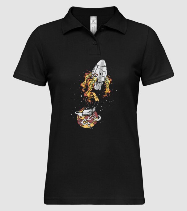 Tesla în spațiu model negru pe tricou