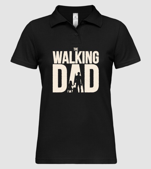 The Walking Dad model negru pe tricou
