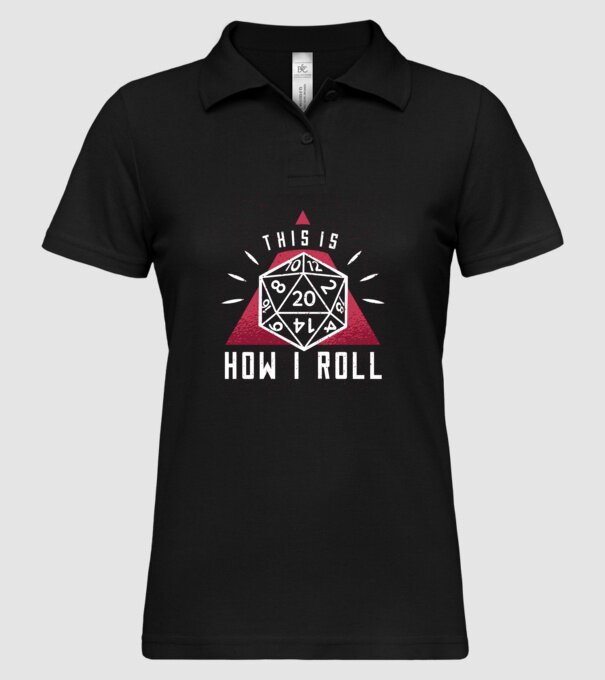 This is how I Roll - Joc de rol RPG model negru pe tricou
