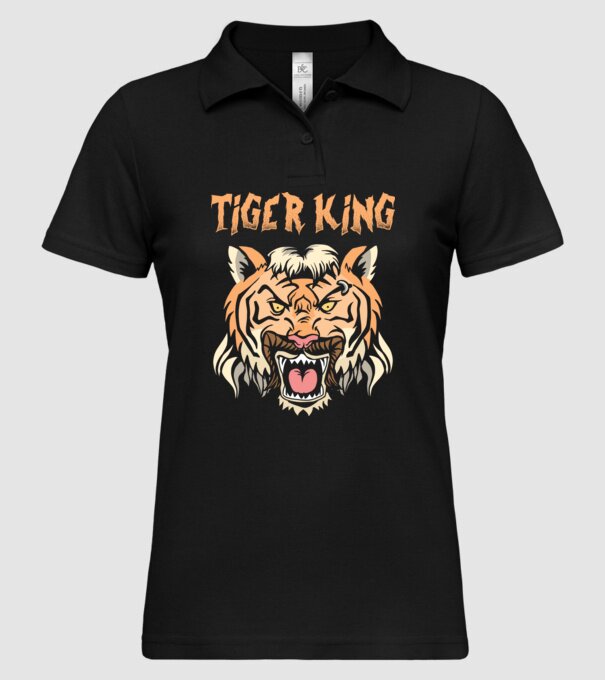 Tiger King model negru pe tricou