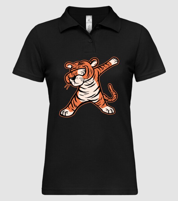 Tigru DAB model negru pe tricou