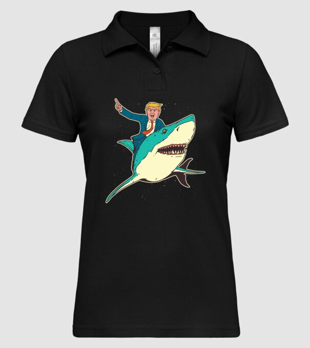 Trump Rechin model negru pe tricou