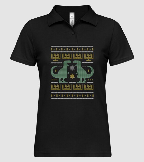 Dinozaur Pulover urât model negru pe tricou