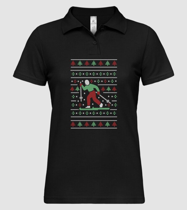 Schi fond Pulover urât model negru pe tricou