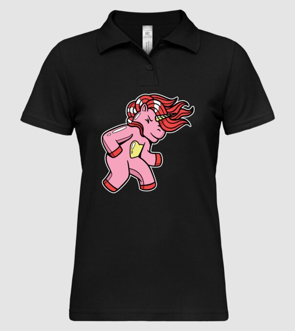 Unicorn model negru pe tricou