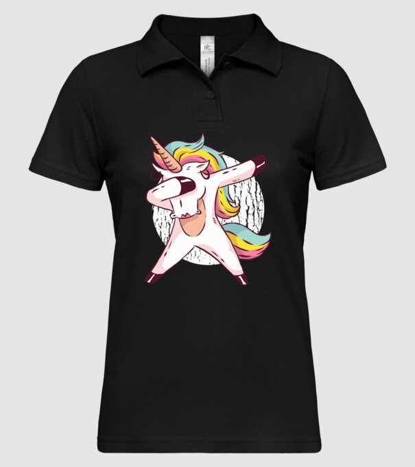 Unicorn DAB model negru pe tricou