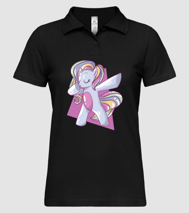 Unicorn DAB model negru pe tricou