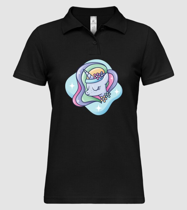 Cap de unicorn model negru pe tricou