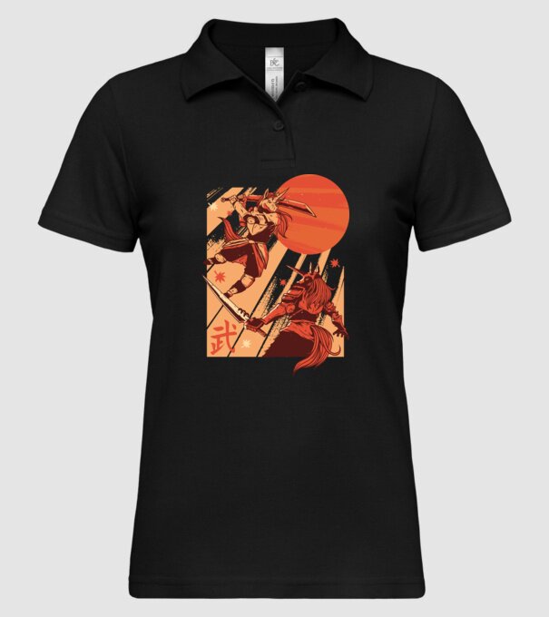 Unicorn Războinic model negru pe tricou