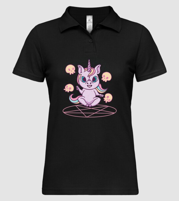 Unicorn invocare model negru pe tricou