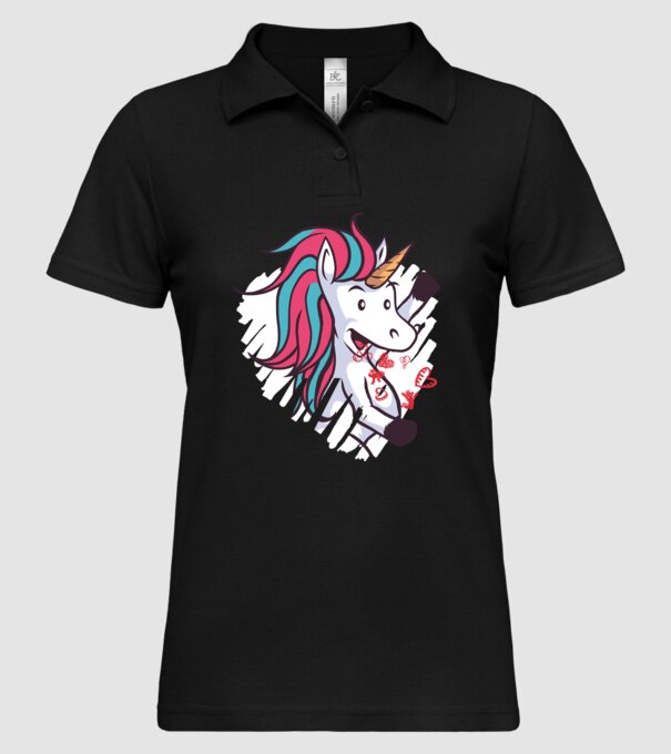 'Dragoste Unicorn pentru Valentine''s Day' model negru pe tricou