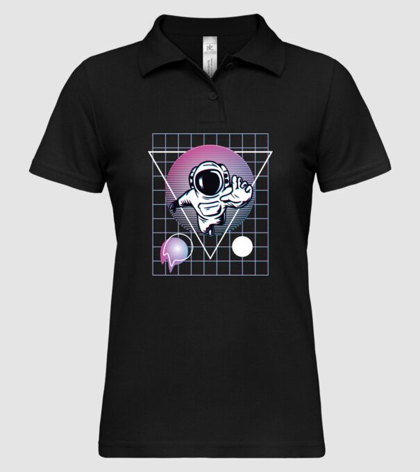 Astronaut Abstract model negru pe tricou