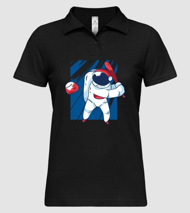 Baseball Astronaut model negru pe tricou