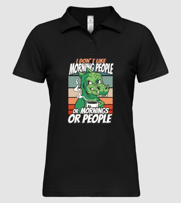 Urăsc diminețile și oamenii antisocial model negru pe tricou