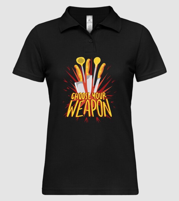 Alege o Armă Bucătar model negru pe tricou