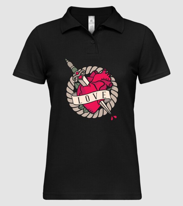 Fire and Ice model negru pe tricou
