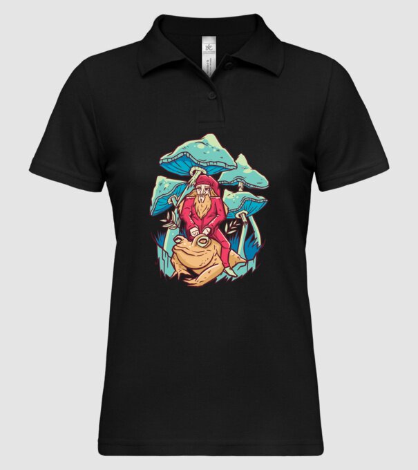 Vrăjitor cu broască model negru pe tricou
