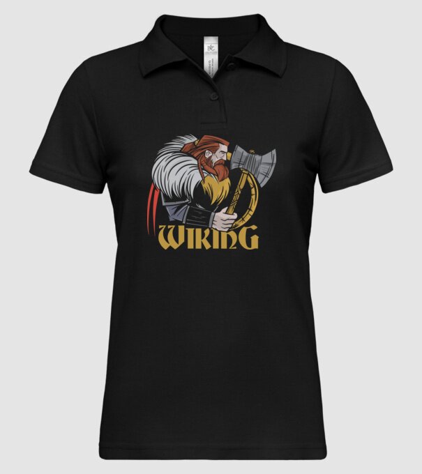 Viking model negru pe tricou