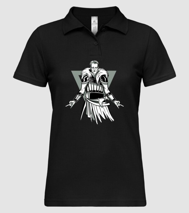 Războinic Viking model negru pe tricou