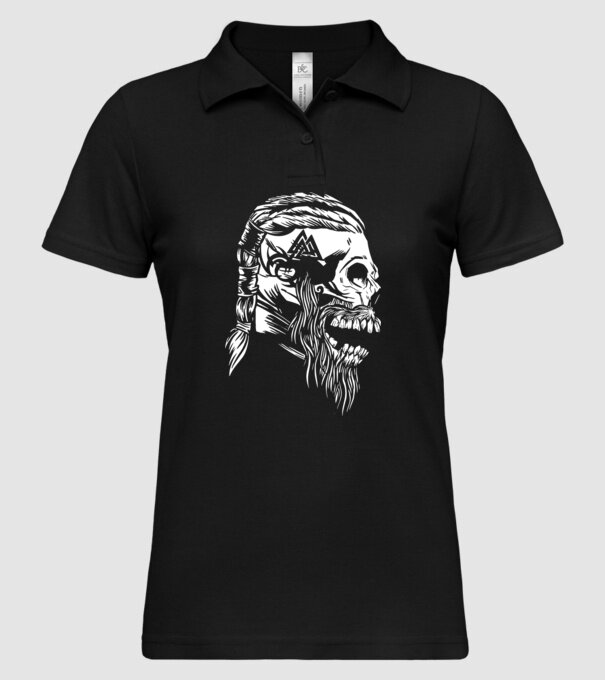Craniu Viking model negru pe tricou