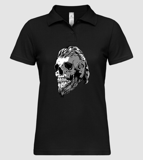 Craniu Viking model negru pe tricou