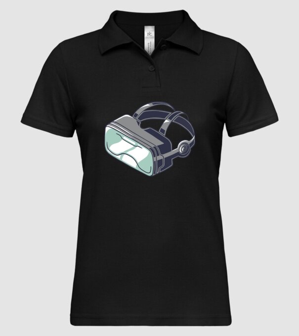 Ochelari VR model negru pe tricou