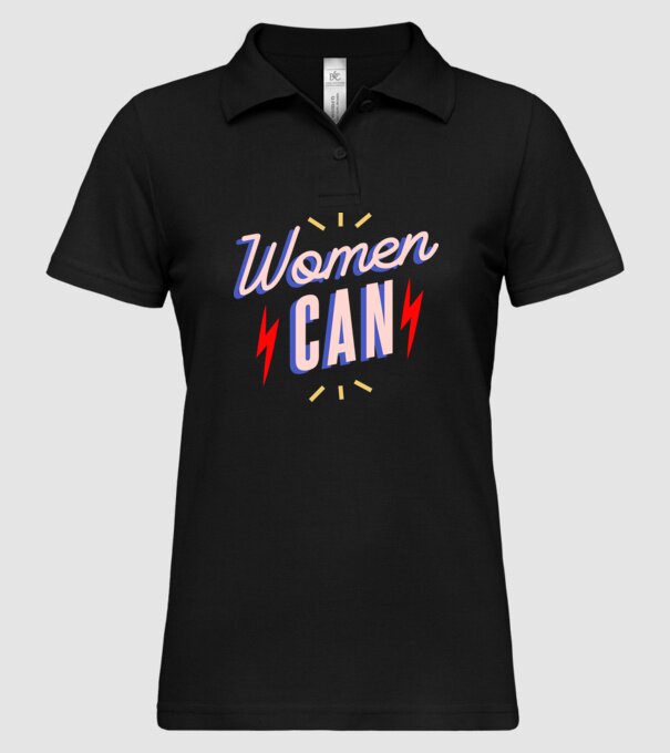 Women Can de Ziua Femeii model negru pe tricou