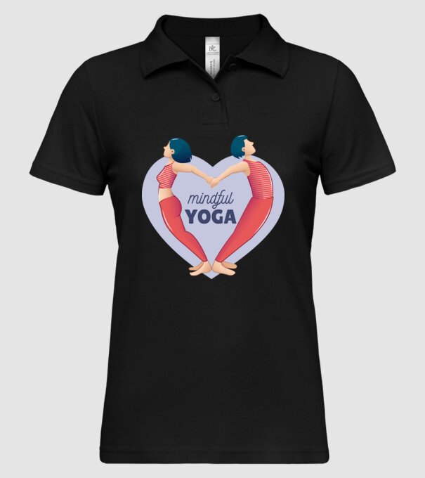 Dragoste Yoga - tricou Yoga model negru pe tricou