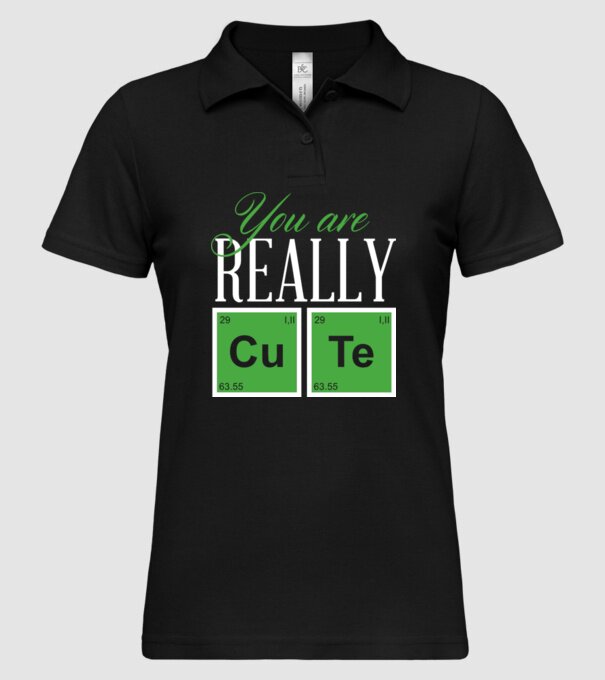 You are really cute model negru pe tricou