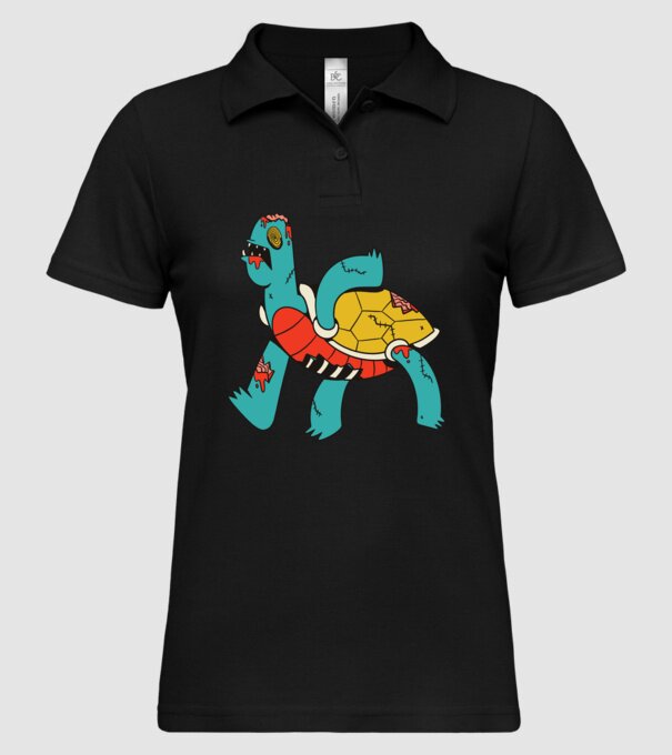 Broască țestoasă Zombie model negru pe tricou