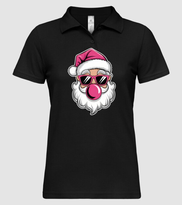 Bubble gum Santa 2 model negru pe tricou