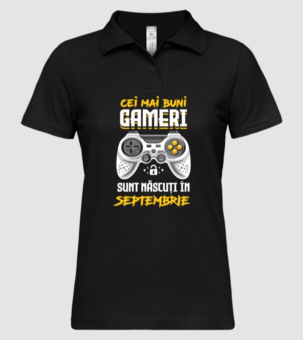 cei mai buni gameri sunt născuți în septembrie model negru pe tricou