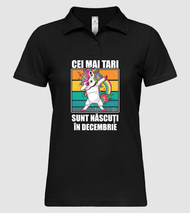 Cei mai tari sunt născuți în decembrie model negru pe tricou