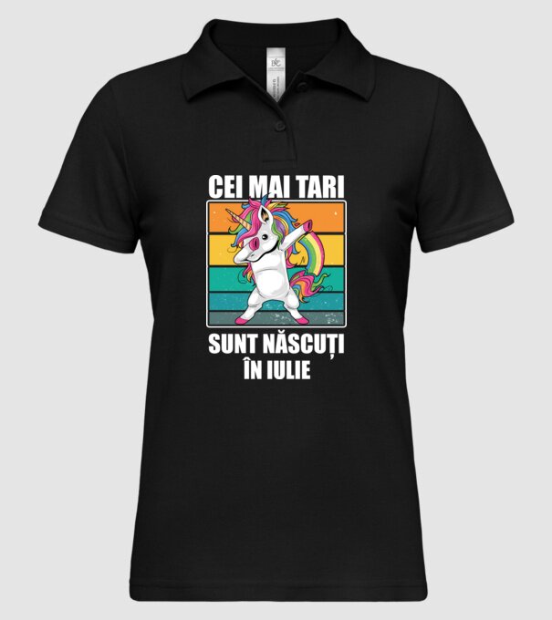 Cei mai tari sunt născuți în iulie model negru pe tricou