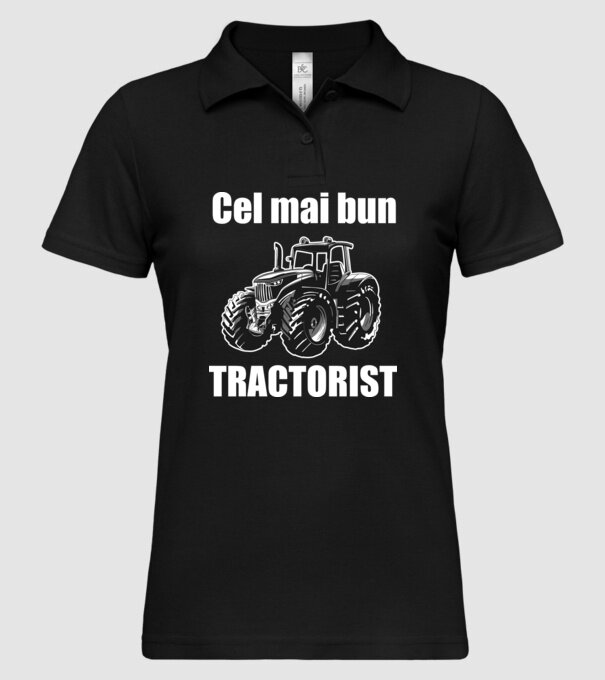 Cel mai bun tractorist model negru pe tricou