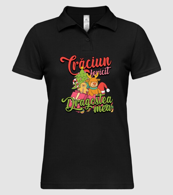 CRĂCIUN FERICIT DRAGOSTEA MEA model negru pe tricou