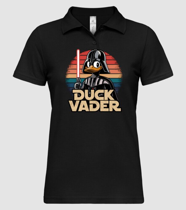 Duck Vader model negru pe tricou