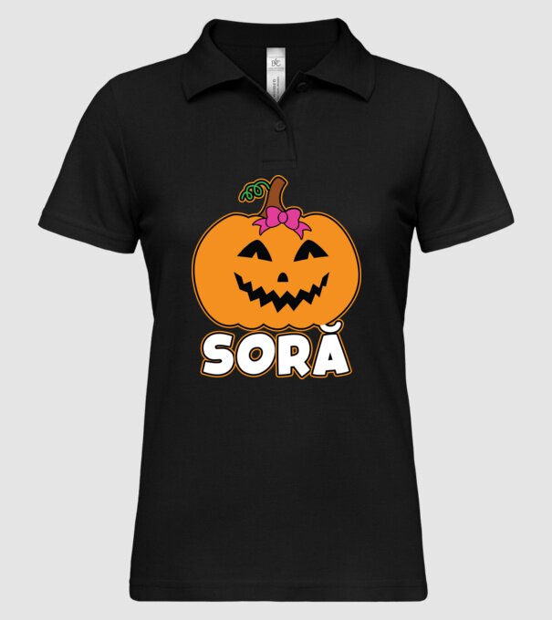 soră model negru pe tricou
