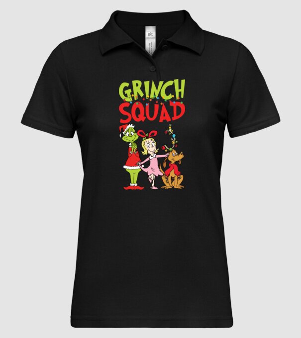 Grinch Squad model negru pe tricou