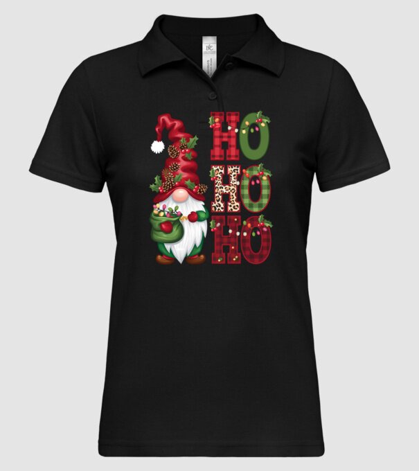 HOHOHO Gnome model negru pe tricou