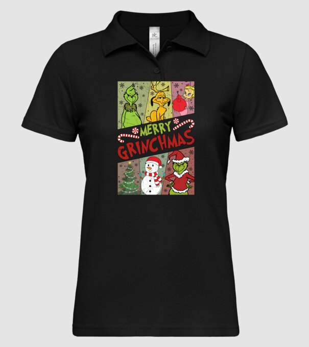 Merry Grinchmas - Grinch model negru pe tricou