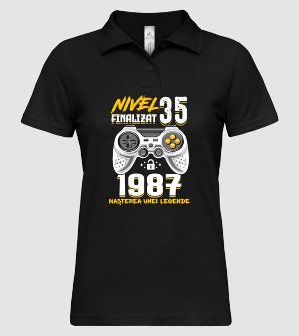 Nivel 35 finalizat. 1987 nașterea unei legende model negru pe tricou