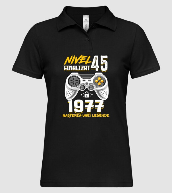 Nivel 45 finalizat. 1977 nașterea unei legende model negru pe tricou