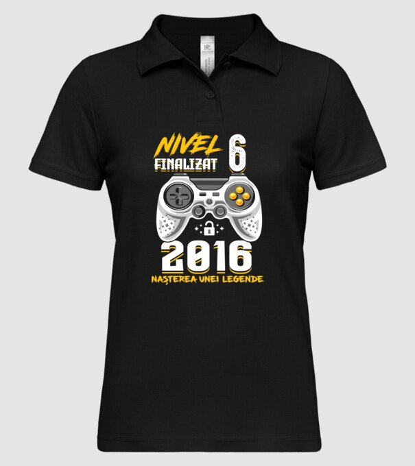 Nivel 6 finalizat. 2016 nașterea unei legende model negru pe tricou
