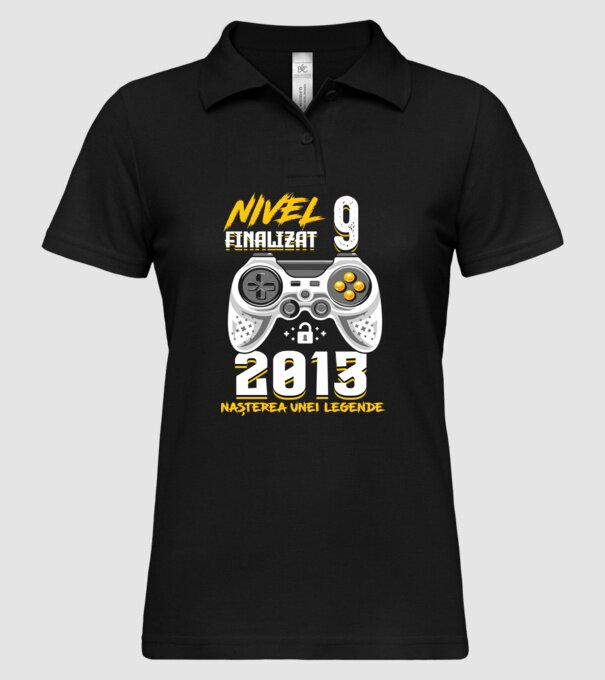 Nivel 9 finalizat. 2013 nașterea unei legende model negru pe tricou