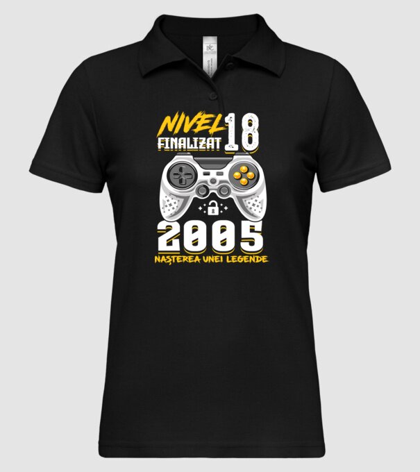 Nivel Finalizat 18 2005 model negru pe tricou