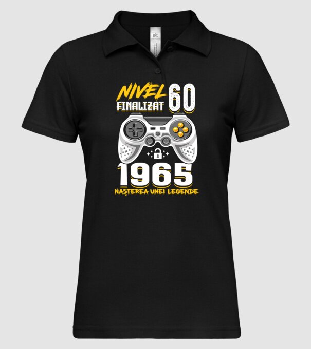 Nivel Finalizat 60 1965 model negru pe tricou
