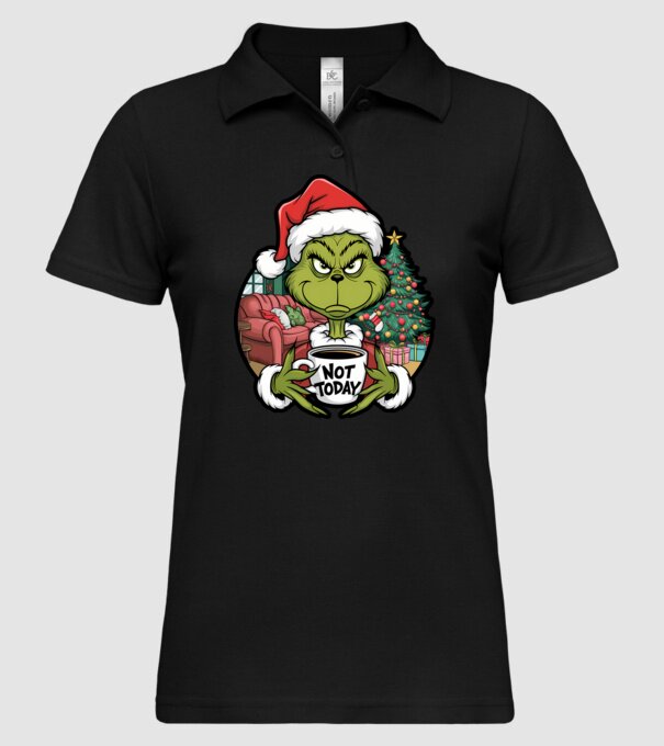 Not Today Grinch model negru pe tricou