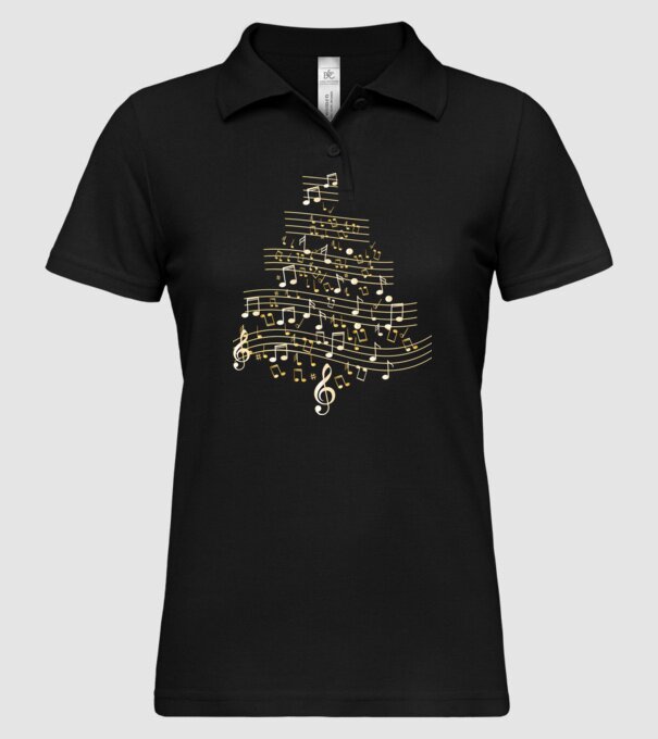 note de Crăciun model negru pe tricou